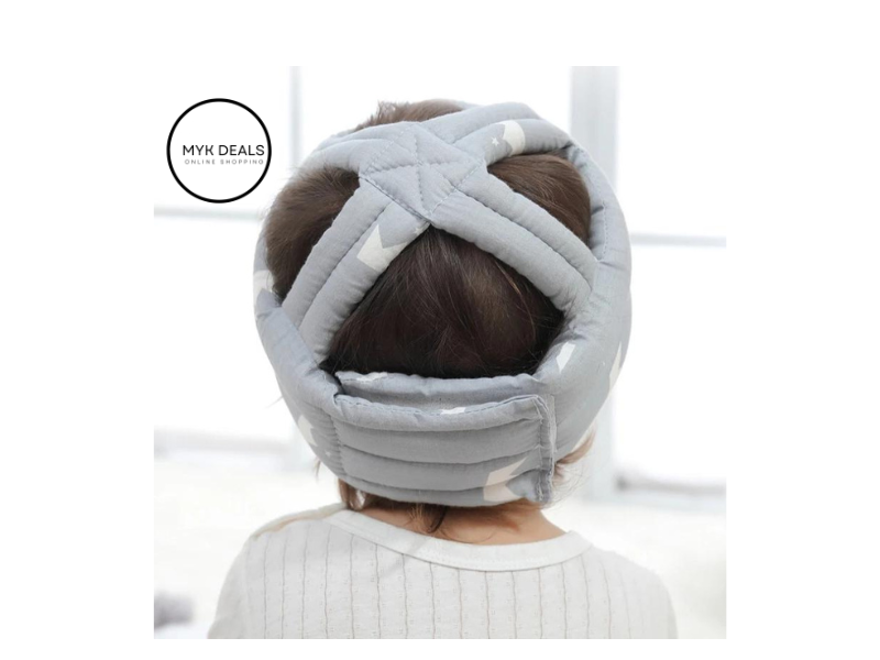 Cotton Infant Toddler Safety Helmet Baby Kids Head Protection Hat for Walking Crawling Baby.