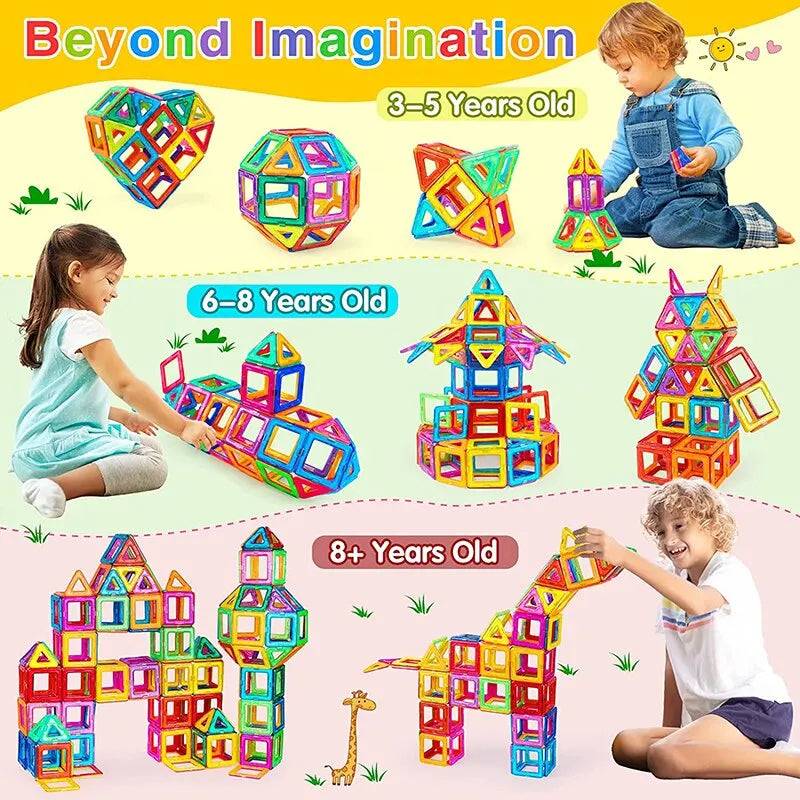 Transparent Magnetic Tiles Building Blocks 32Pc