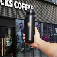 SB Insulated Tumbler - Black & Golden - 420ml