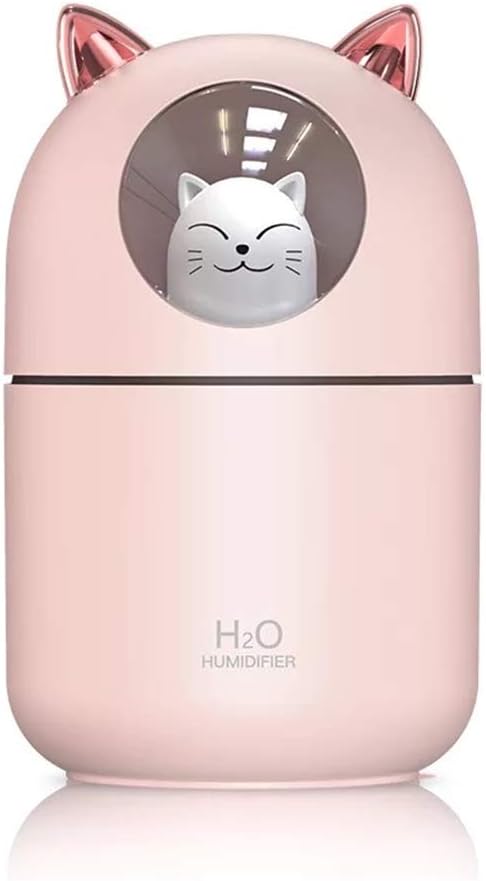 Cute Humidifier 300ML, Mute Portable USB Colorful Night Light, Suitable for Bedroom