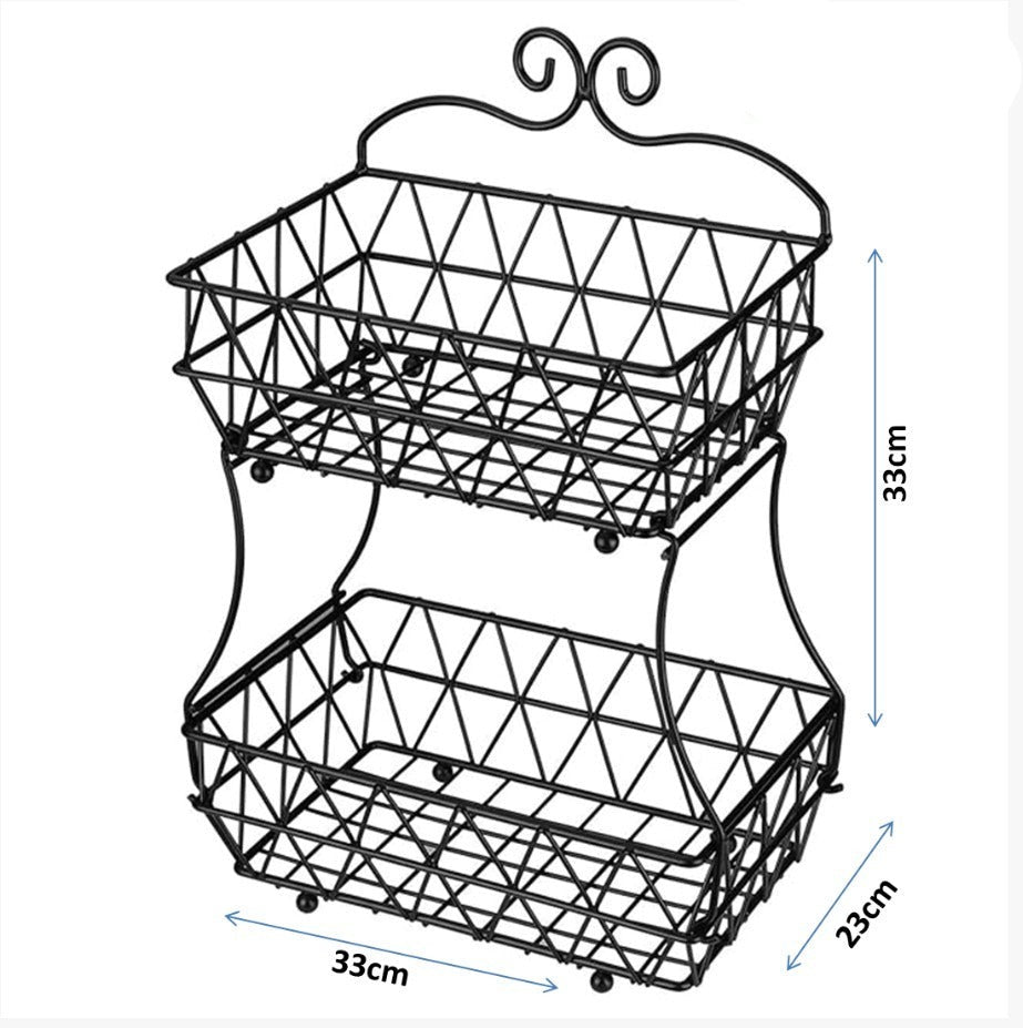 Regular Metal Fruit Basket, (2 Tier)