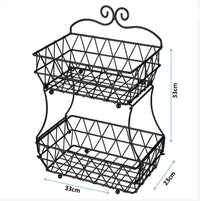 Regular Metal Fruit Basket, (2 Tier)