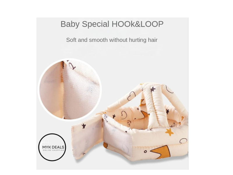 Cotton Infant Toddler Safety Helmet Baby Kids Head Protection Hat for Walking Crawling Baby.