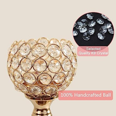 Crystal Tealight Candle Holder Set of 3