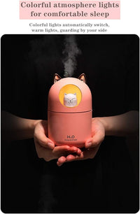 Cute Humidifier 300ML, Mute Portable USB Colorful Night Light, Suitable for Bedroom