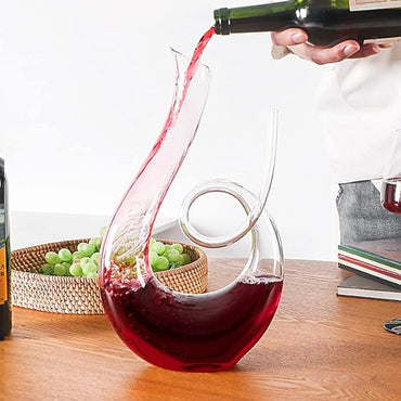 Crystal High-Grade Swan Spiral Wine