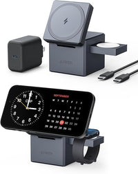 MagSafe Charger Stand, Anker 3-in-1 Cube with MagSafe, 15W Max Fast Charging Stand, Foldable Wireless Charger