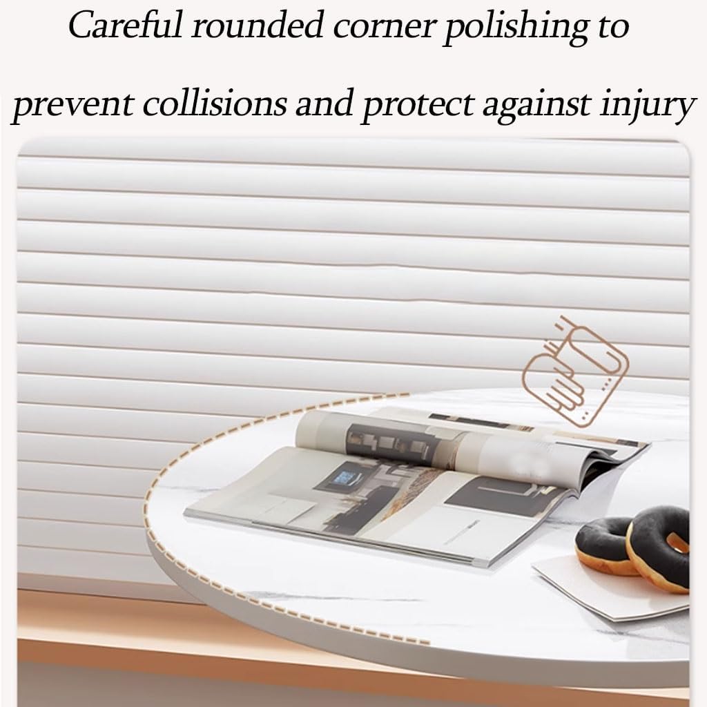 C-Shaped Circular Wooden Side Table