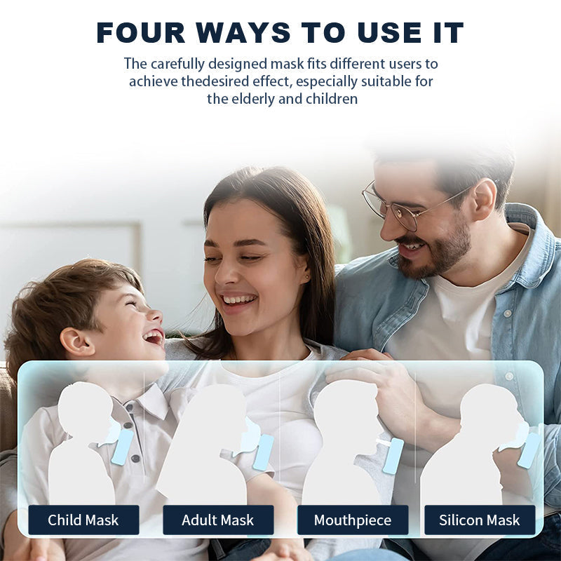 Portable Nebulizer, Handheld Travel Steam Compressor, Handheld Airway Inhale Humidifier Nebulizer, Mesh Atomizer Mini Nebulizer, Medical Asthma Inhaler Atomizer, Cool Mist Inhaler for Adults & Kids, Low Noise Inhaler Nebulizer with Mouthpiece And Mask