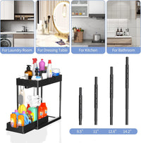 2 Tier Sliding Cabinet Rack