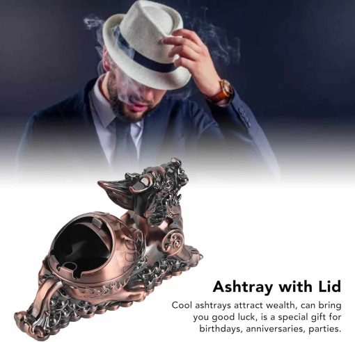 Feng Shui Ashtray with Lid