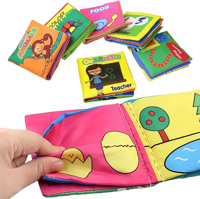 Early Educational Baby Soft Fabric Cloth Book 6 in 1