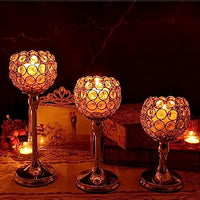 Crystal Tealight Candle Holder Set of 3