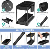 2 Tier Sliding Cabinet Rack