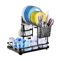 PREMIUM 2 LEVEL DISH DRYING RACK
