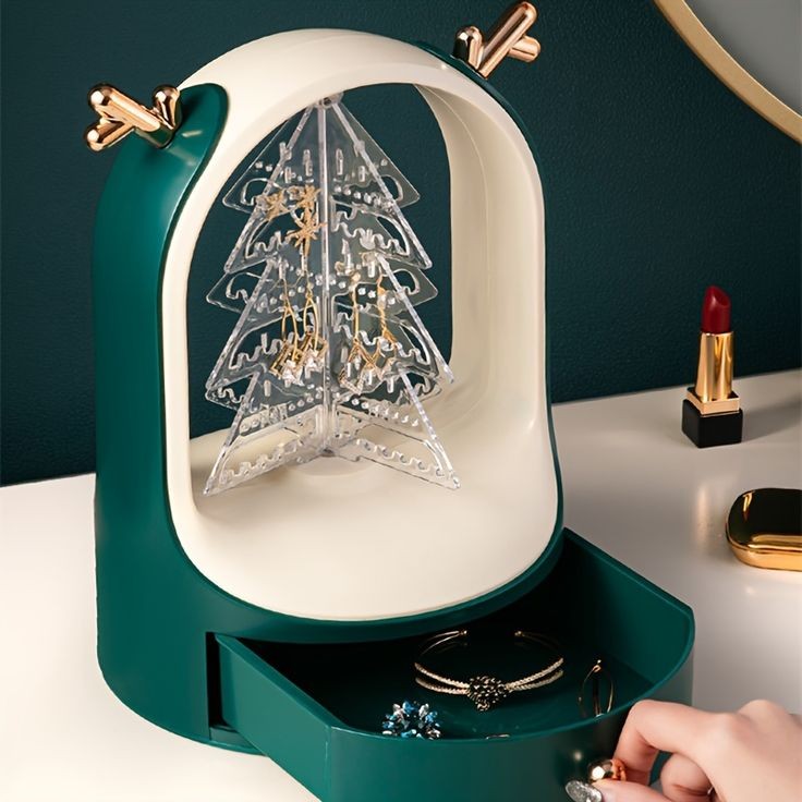 Earings And Necklace Organizer With Drawer