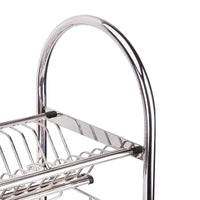 MODERN 2 TIER STAINLESS STEEL PLATE RACK