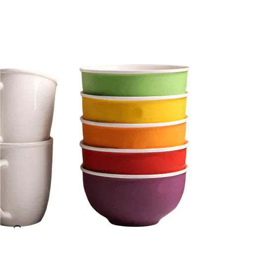 Colorful Ceramic Cereal Bowls – Set of 6