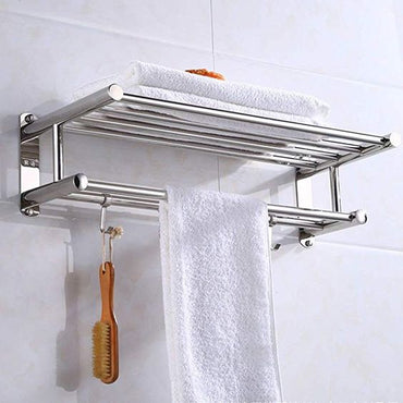 Towel Storage Wall Mounted Foldable Towel Holder
