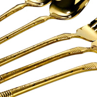 Premium Golden Cutlery Set (Set of 24)