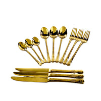 Premium Golden Cutlery Set (Set of 24)