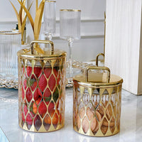 Acrylic Airtight Cookie Canister with Gold Lid
