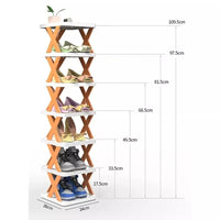 6 layer Simple Shoe Rack  Plastic Simple Shelf
