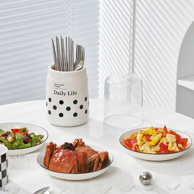 Daily Life Printed Cutlery Holder