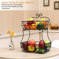 Regular Metal Fruit Basket, (2 Tier)