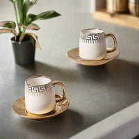 Luxury 6 pc Mugs and Saucer set