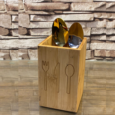 Wooden Spoon Holder – Bamboo Utensil Stand – Eco-Friendly and Multi-Use Storage – HaulJunction