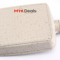 Square Ceramic Frying Pan, Durable Stone Frying Pan, Wooden Handle Square Frying Pan, Omelette Non Stick Fry Egg Kitchen Breakfast Maker, Square Thick Frying Tool, Anti Slip Tamagoyaki Pan, Square Egg Pan, Daily Cookware Gadget, Home Kitchen Items