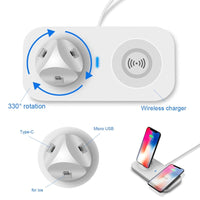 4 In 1 Wireless Charger, Portable Wireless Charging Station, Universal Charging Dock Station, Multi Jack Wireless Charger Stand, Wireless Charger For IPhone Android Airpods Smart Watch, Mobile Accessories Gadget