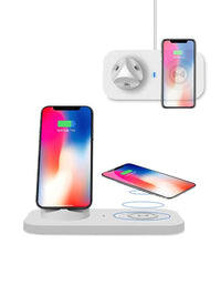 4 In 1 Wireless Charger, Portable Wireless Charging Station, Universal Charging Dock Station, Multi Jack Wireless Charger Stand, Wireless Charger For IPhone Android Airpods Smart Watch, Mobile Accessories Gadget