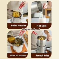 Kitchen Deep Frying Pot, Stainless Steel