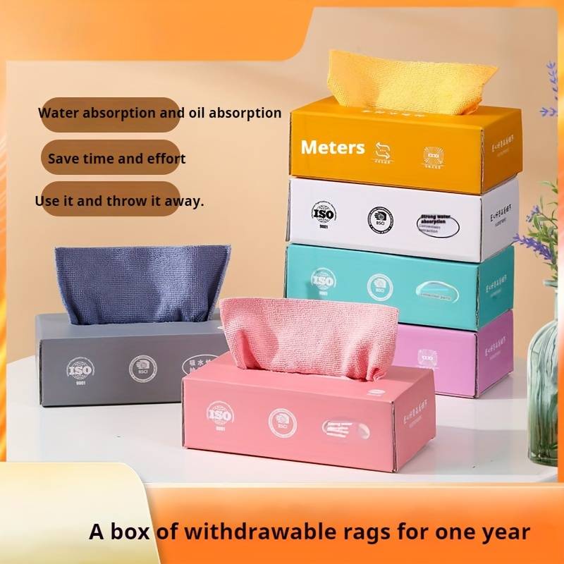 PACK OF 20 REUSABLE RAGS TISSUE BOX
