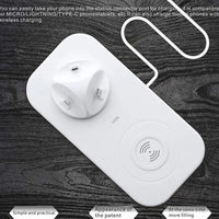4 In 1 Wireless Charger, Portable Wireless Charging Station, Universal Charging Dock Station, Multi Jack Wireless Charger Stand, Wireless Charger For IPhone Android Airpods Smart Watch, Mobile Accessories Gadget