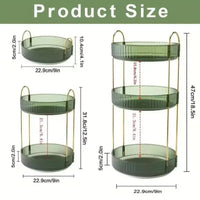 Luxury 360° Rotating Makeup Organizer, Transparent Cosmetics Storage Rack