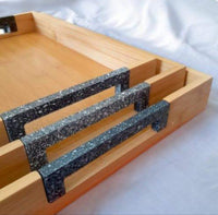 3 Piece Multipurpose Bamboo Tray Set