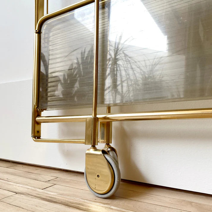 Modern Gold Folding Bar Cart Trolley
