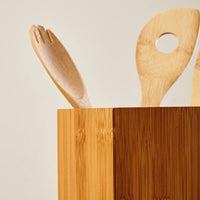 Wooden Spoon Holder – Bamboo Utensil Stand – Eco-Friendly and Multi-Use Storage – HaulJunction