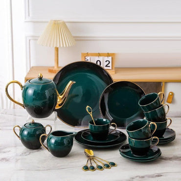 New Tea & Cake Set - Dark Green