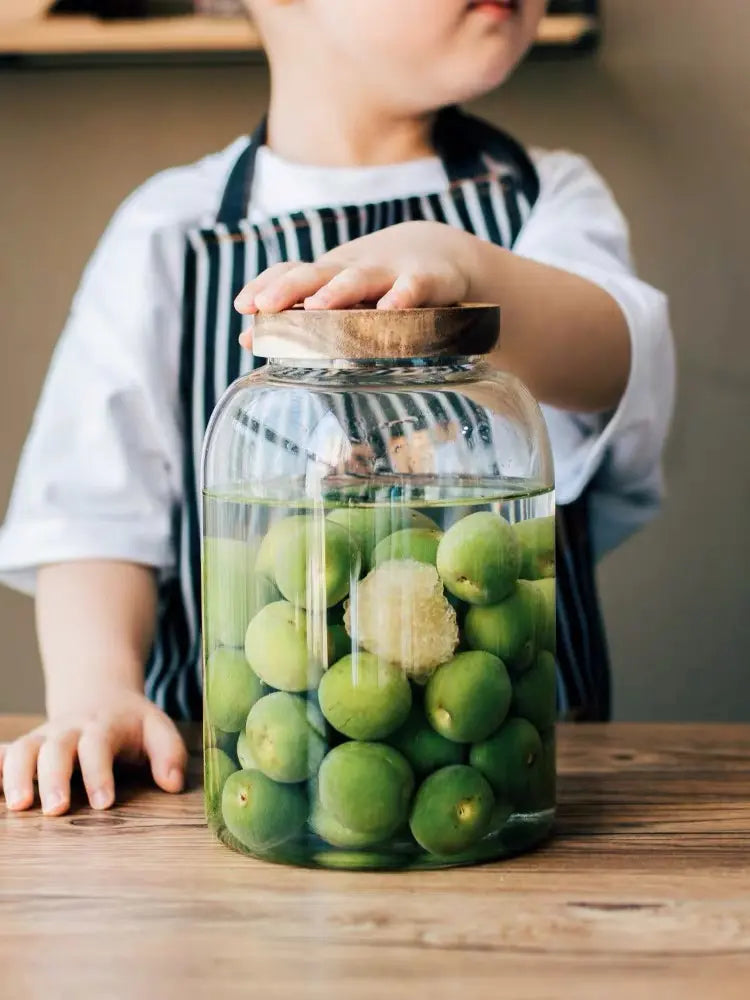 3000ml Glass Jar with Airtight Bamboo Lid