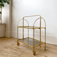 Modern Gold Folding Bar Cart Trolley