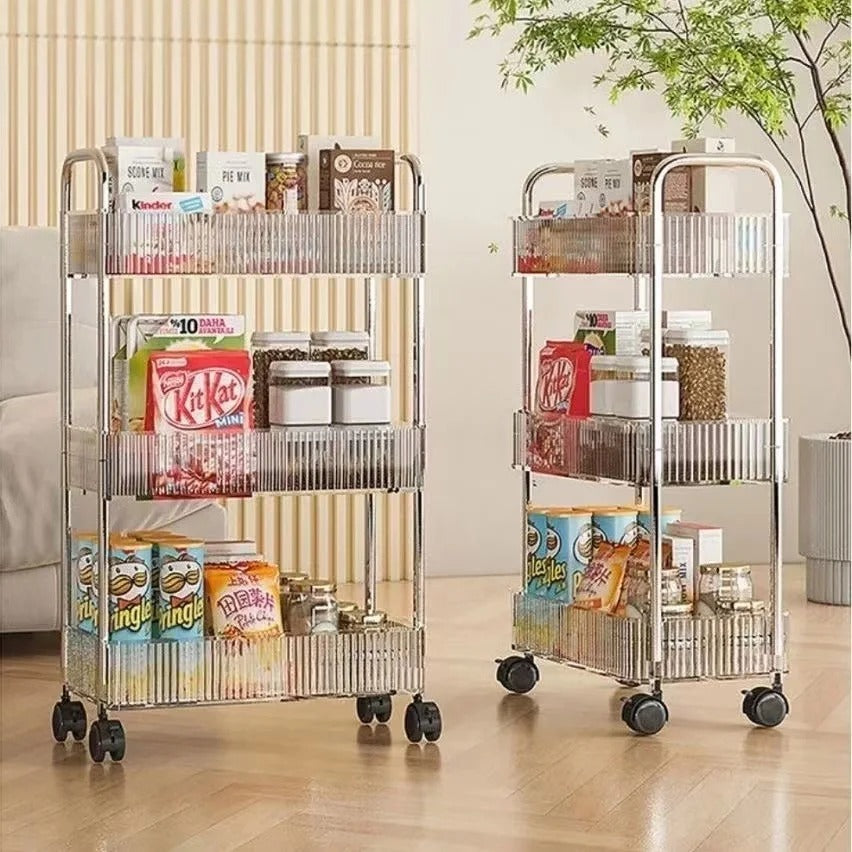 Acrylic Kitchen and Bathroom Storage Trolley