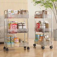 Acrylic Kitchen and Bathroom Storage Trolley
