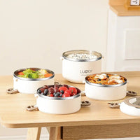 Warm Lunch Box With Bag, Multilayer Stainless Steel.
