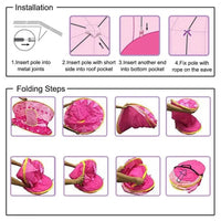 Castle Play House, Foldable Tipi Prince Folding Tent, Children Boy Castle Cubby Play, Funny Zone Indoor Outdoor Playhouse Castle Toy,  Pop Up Pink Children Play Tent/House, Indoor & Outdoor Large Kids Play Tent, Durable Kids Playhouse