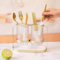 Luxury 2 Grid Kitchen Cutlery Holder
