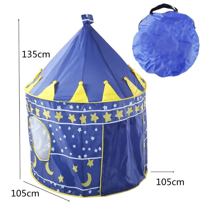 Castle Play House, Foldable Tipi Prince Folding Tent, Children Boy Castle Cubby Play, Funny Zone Indoor Outdoor Playhouse Castle Toy,  Pop Up Pink Children Play Tent/House, Indoor & Outdoor Large Kids Play Tent, Durable Kids Playhouse